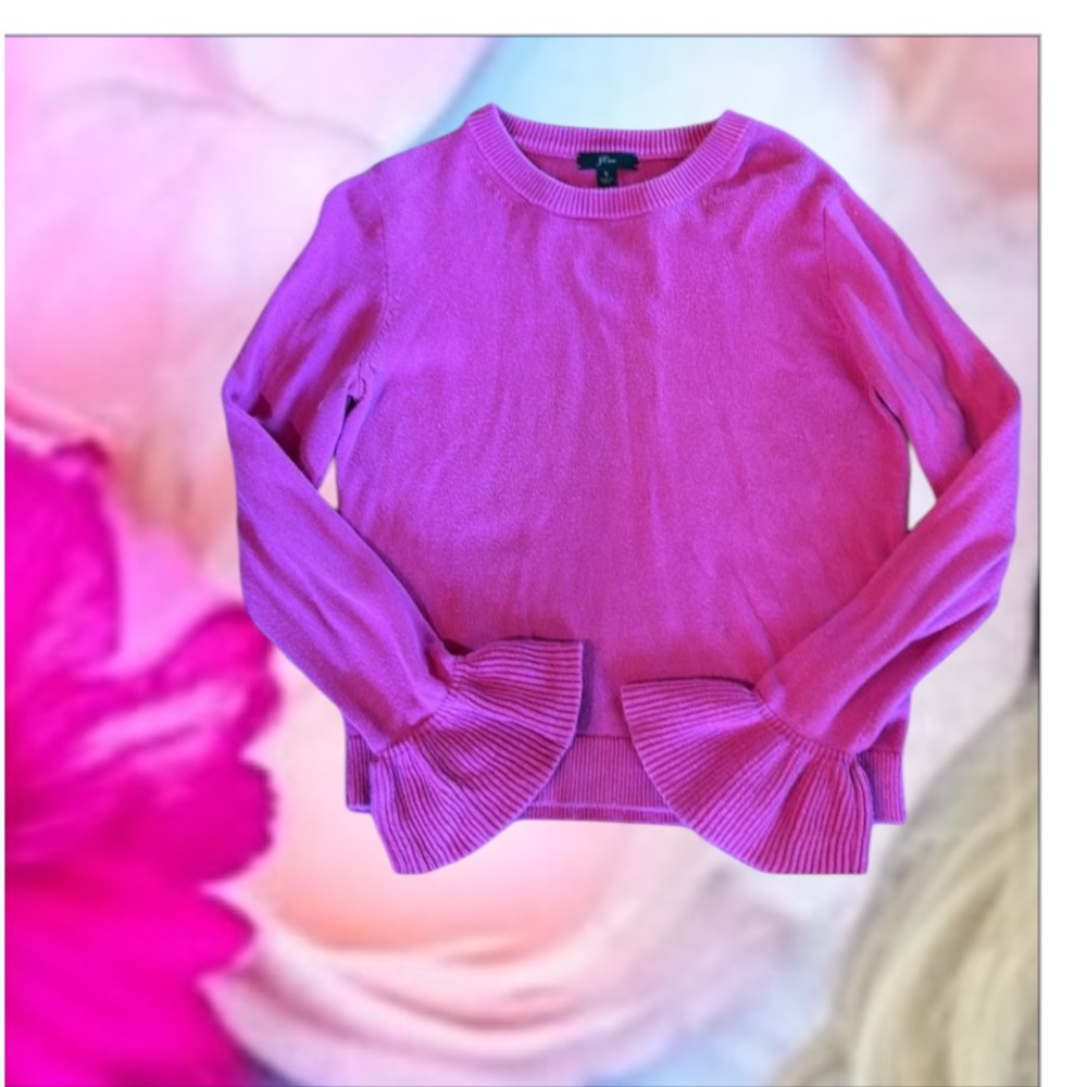 J Crew Hot Pink Fuschia Sweater